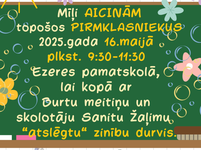 Topošajiem pirmklasniekiem